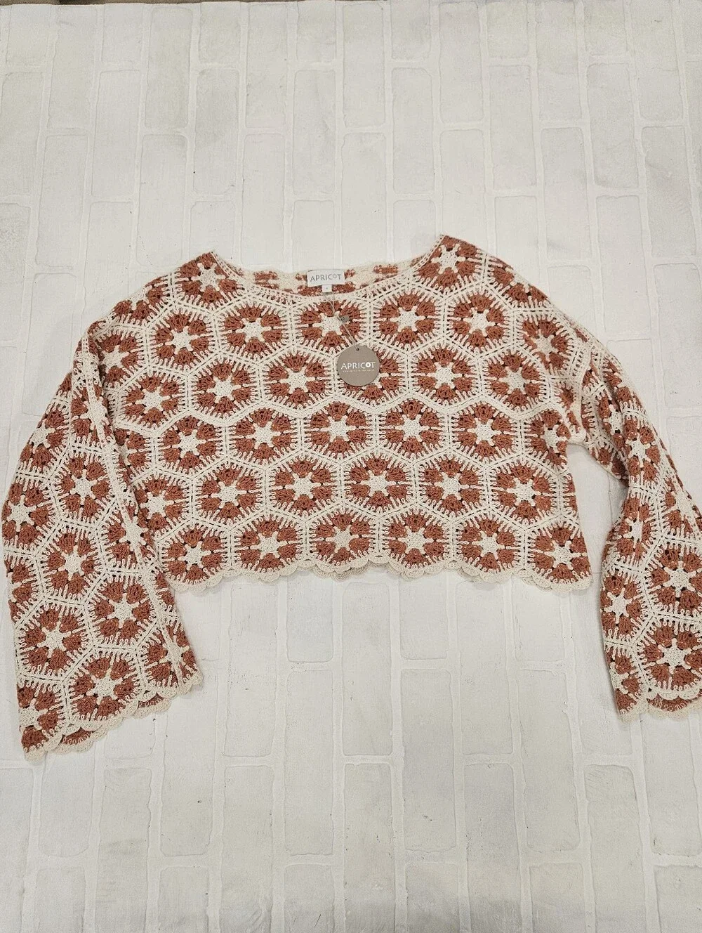 Cotton Blend Crochet Top